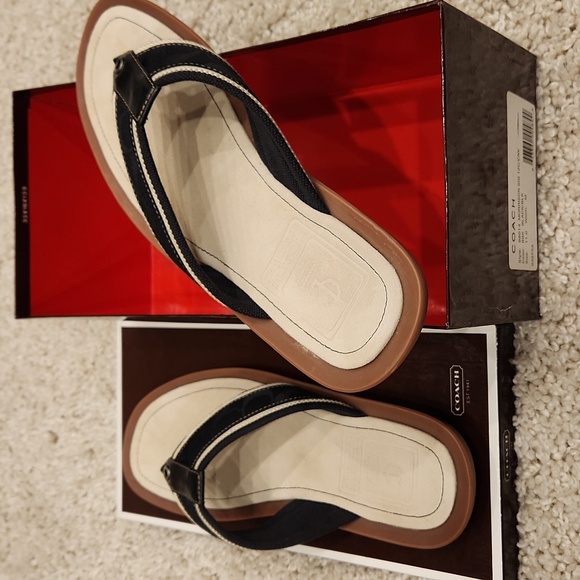 Men's COACH Morrison Signature Flip Flops size 11 - Picture 10 of 13